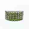 Sky Jewelry Серебряное кольцо с камнями тсаворит