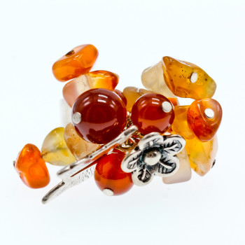 Sky Jewelry Серебряное кольцо с агатом  Уникальность