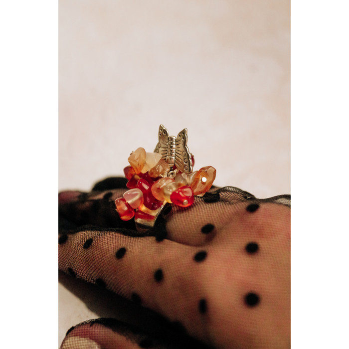 Sky Jewelry Серебряное кольцо с агатом  Уникальность