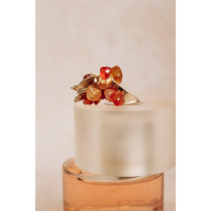 Sky Jewelry Серебряное кольцо с агатом  Уникальность