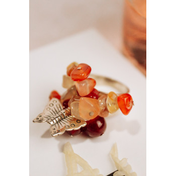 Sky Jewelry Серебряное кольцо с агатом  Уникальность