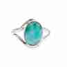 Sky Jewelry Серебряное кольцо с камнем ларимар  Волна