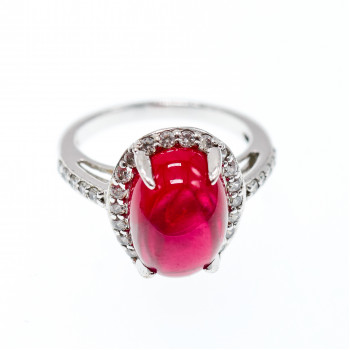 Sky Jewelry Серебряное кольцо со шпинелью и фианитами