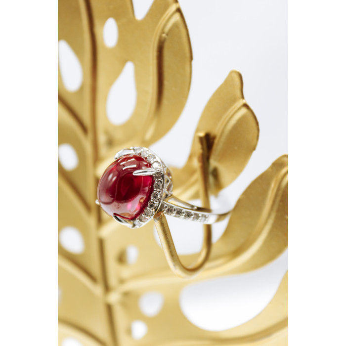 Sky Jewelry Серебряное кольцо со шпинелью и фианитами