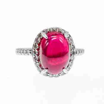 Sky Jewelry Серебряное кольцо со шпинелью и фианитами