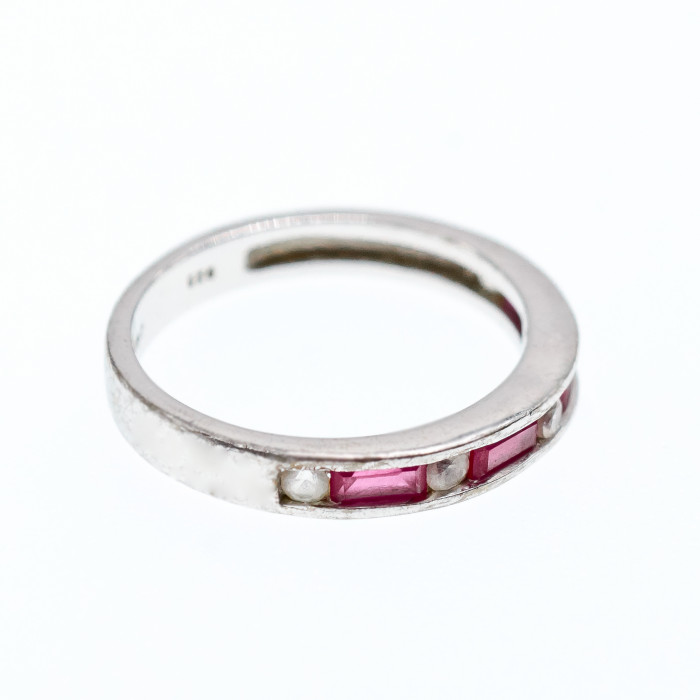 Sky Jewelry Серебряное кольцо с розовой шпинелью и гошенитом