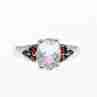 Sky Jewelry Серебряное кольцо с гошенитом и гранатом