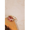 Sky Jewelry Золотое кольцо с розовой и белой шпинелью