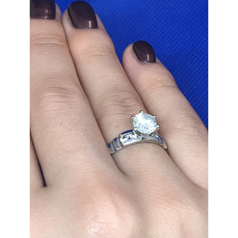 Sky Jewelry Кольцо с напылением белого золота 10К