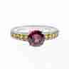 Sky Jewelry Серебряное кольцо с камнями альмандин и гелиодор