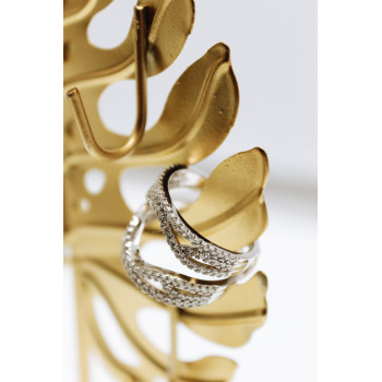 Sky Jewelry Серебряное кольцо с фианитами   Обаяние