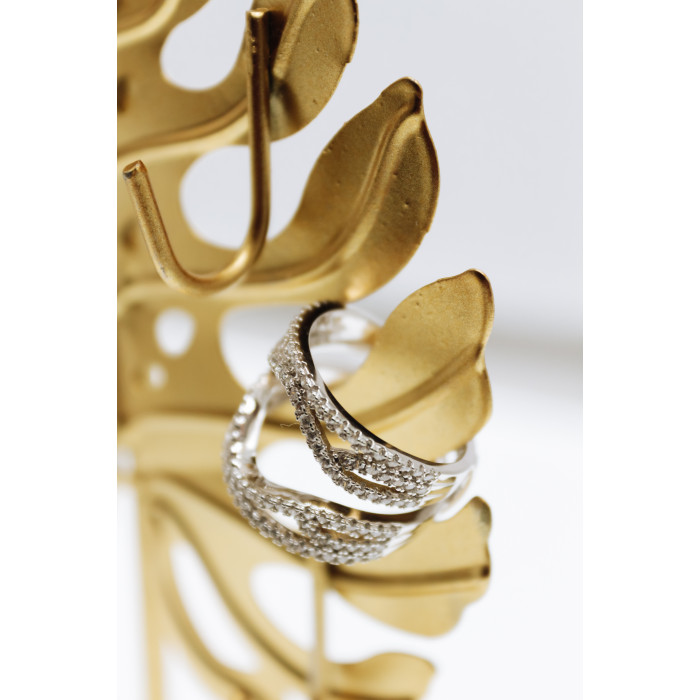 Sky Jewelry Серебряное кольцо с фианитами   Обаяние