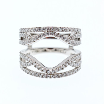 Sky Jewelry Серебряное кольцо с фианитами   Обаяние