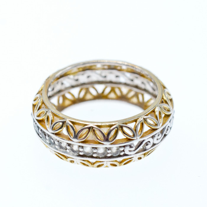 Sky Jewelry Серебряное кольцо с сапфирами  Ажур