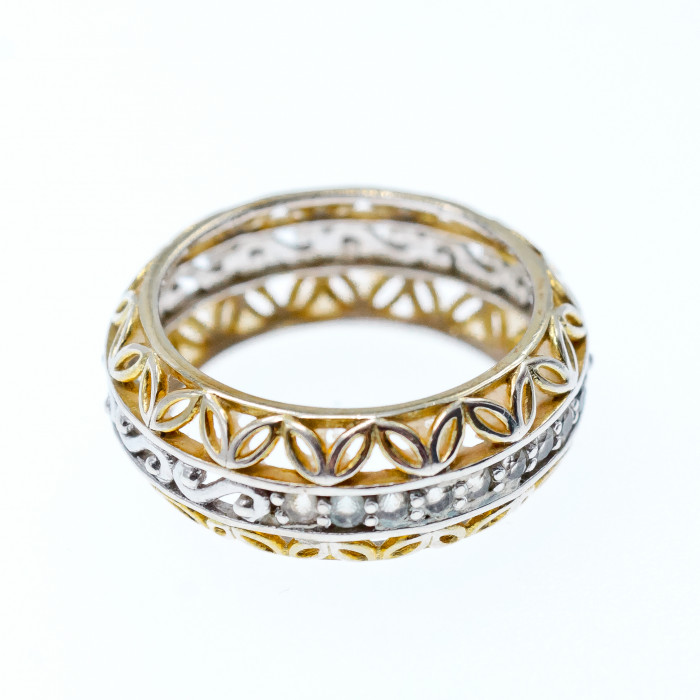 Sky Jewelry Серебряное кольцо с сапфирами  Ажур