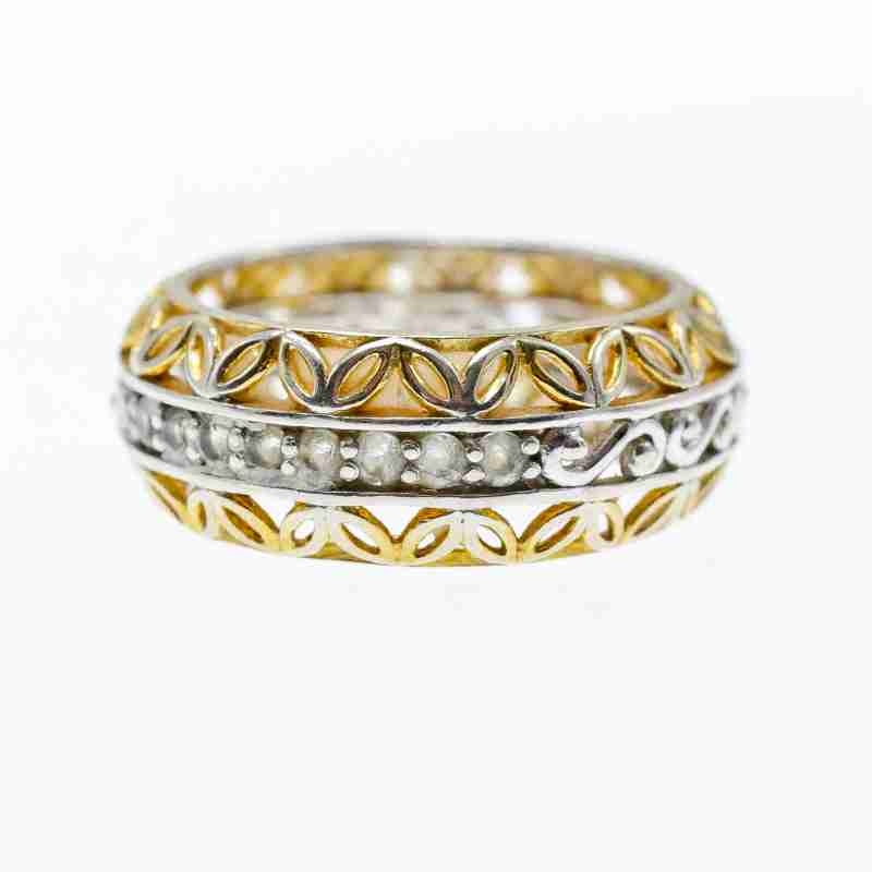 Sky Jewelry Серебряное кольцо с сапфирами  Ажур