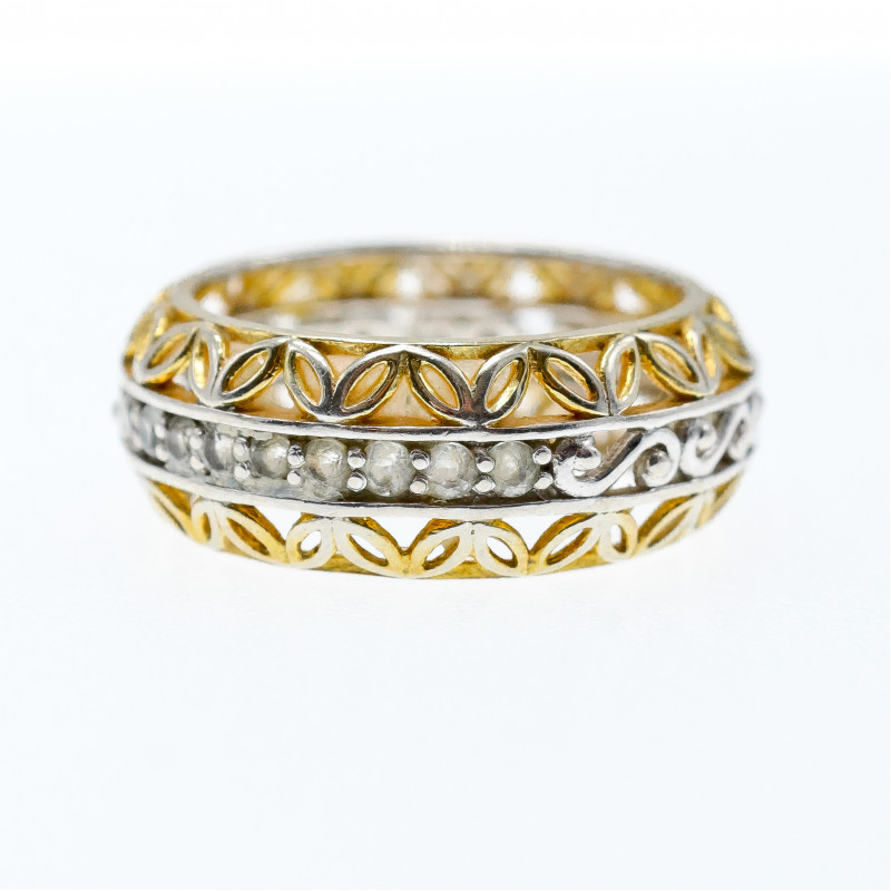 Sky Jewelry Серебряное кольцо с сапфирами  Ажур