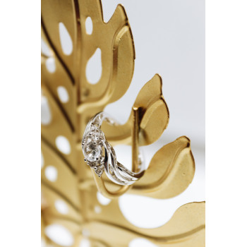 Sky Jewelry Серебряное кольцо с белым топазом  Нежность