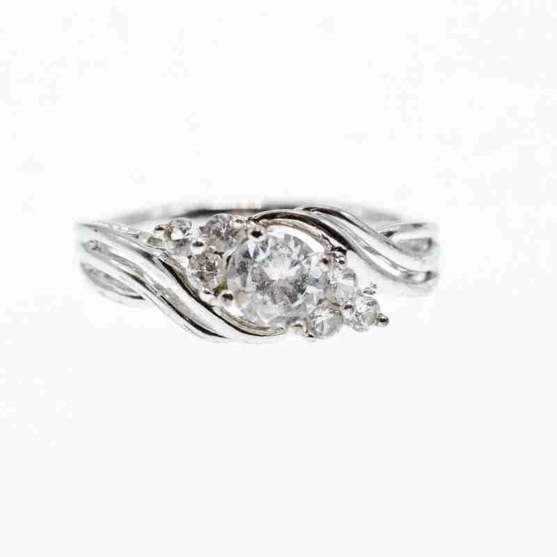 Sky Jewelry Серебряное кольцо с белым топазом  Нежность