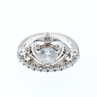Sky Jewelry Серебряное кольцо с фианитами  Сердце королевы