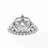Sky Jewelry Серебряное кольцо с фианитами  Сердце королевы