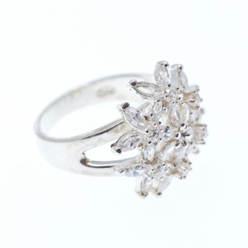 Sky Jewelry Серебряное кольцо с фианитами   Настроение