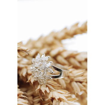 Sky Jewelry Серебряное кольцо с фианитами   Настроение