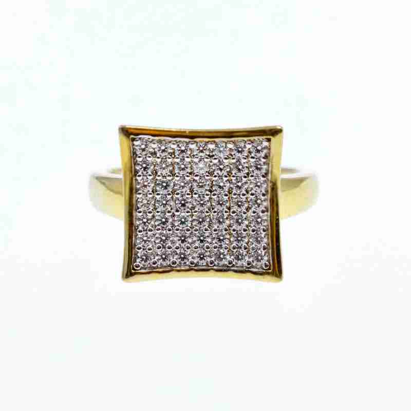 Sky Jewelry Серебряное кольцо в позолоте с фианитами