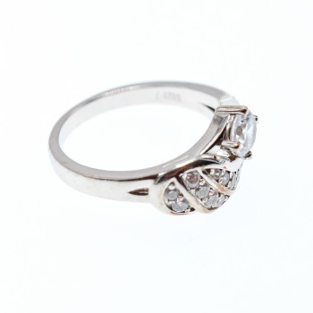 Sky Jewelry Серебряное кольцо с фианитами  Нежность