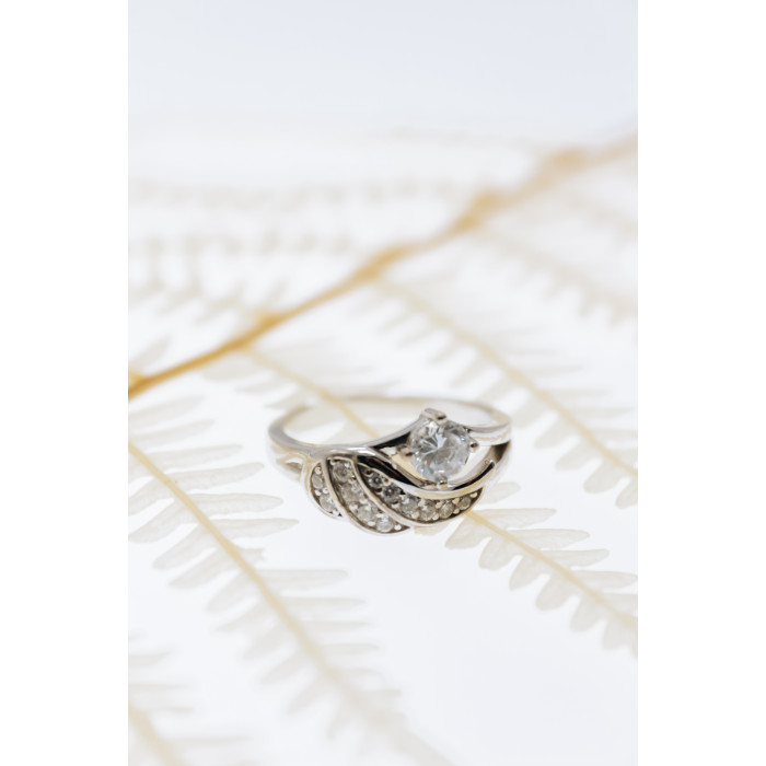 Sky Jewelry Серебряное кольцо с фианитами  Нежность