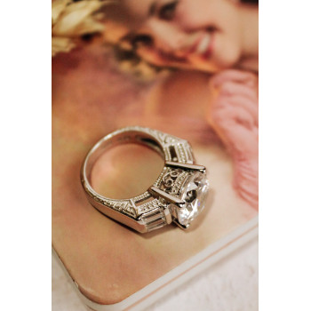 Sky Jewelry Серебряное кольцо с фианитами  Мечта