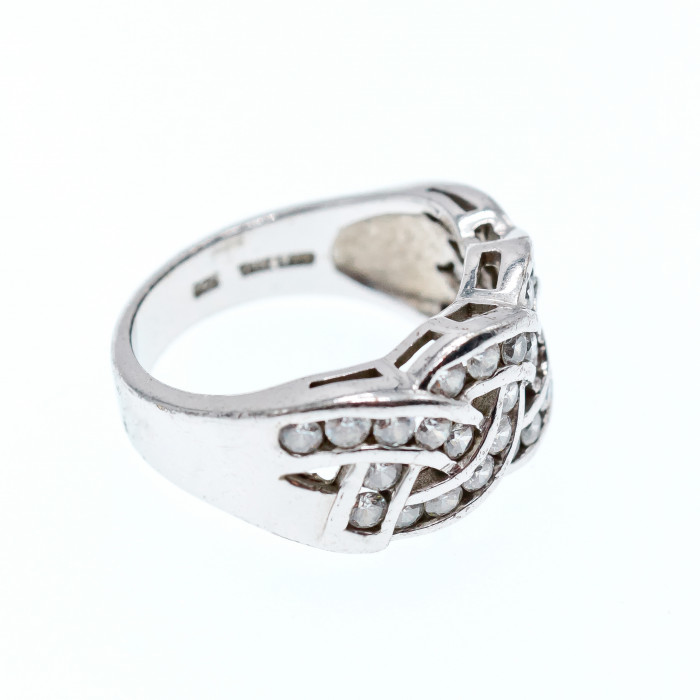 Sky Jewelry Серебряное кольцо с фианитами