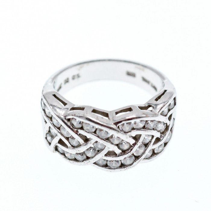 Sky Jewelry Серебряное кольцо с фианитами