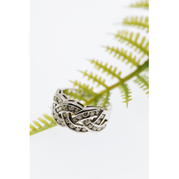 Sky Jewelry Серебряное кольцо с фианитами