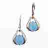 Sky Jewelry Серебряные серьги с голубым агатом  Небо