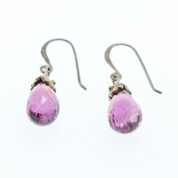 Sky Jewelry Серебряные серьги с аметистом  Впечатление