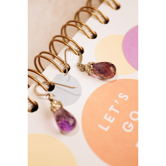 Sky Jewelry Серебряные серьги с аметистом  Впечатление