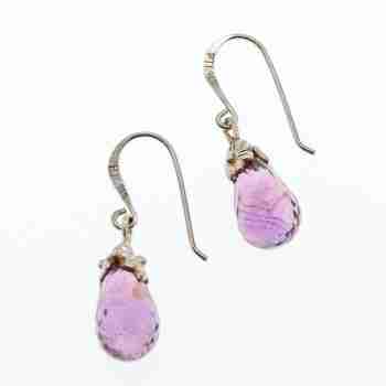 Sky Jewelry Серебряные серьги с аметистом  Впечатление