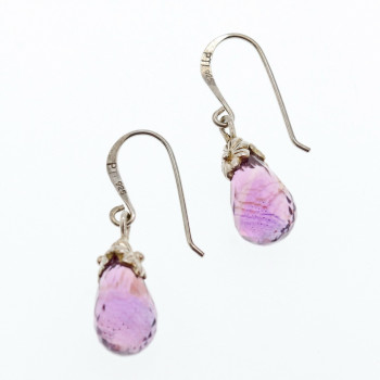 Sky Jewelry Серебряные серьги с аметистом  Впечатление