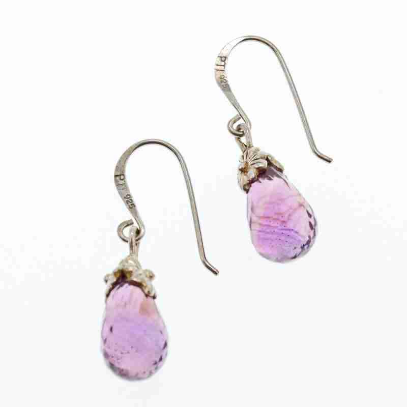 Sky Jewelry Серебряные серьги с аметистом  Впечатление