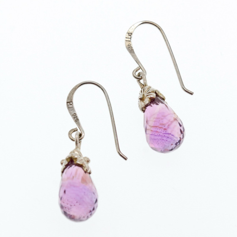 Sky Jewelry Серебряные серьги с аметистом  Впечатление