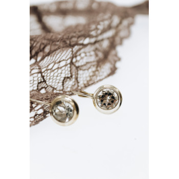 Sky Jewelry Серебряные серьги с камнем гошенит