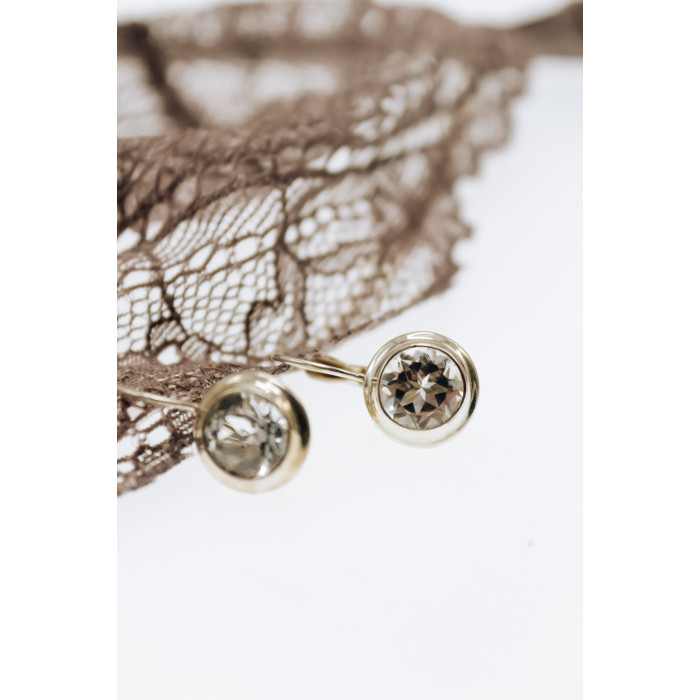 Sky Jewelry Серебряные серьги с камнем гошенит