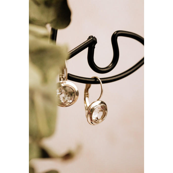 Sky Jewelry Серебряные серьги с камнем гошенит