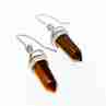 Sky Jewelry Серебряные серьги с камнем тигровый глаз
