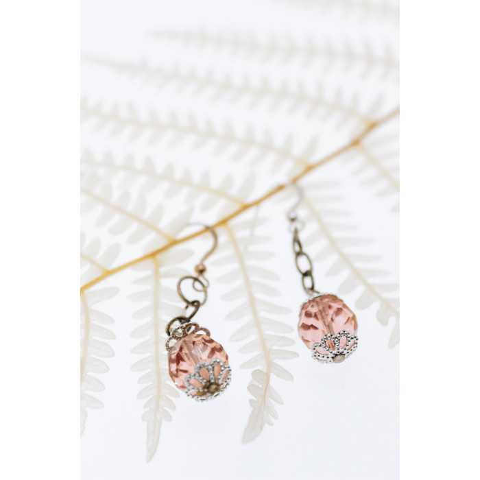 Sky Jewelry Серебряные серьги с ювелирным стеклом