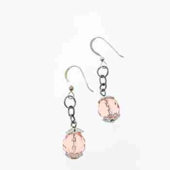 Sky Jewelry Серебряные серьги с ювелирным стеклом