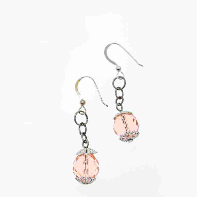 Sky Jewelry Серебряные серьги с ювелирным стеклом