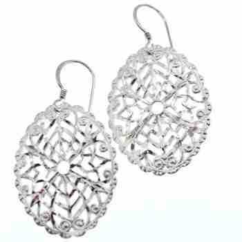 Sky Jewelry Серебряные серьги Ажур