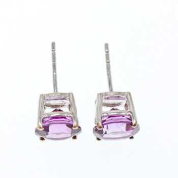 Sky Jewelry Серебряные серьги с альмандином